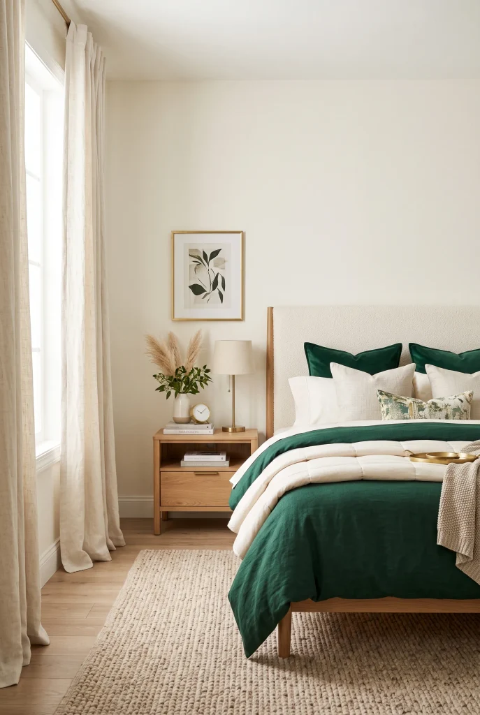 Emerald and Cream Palette