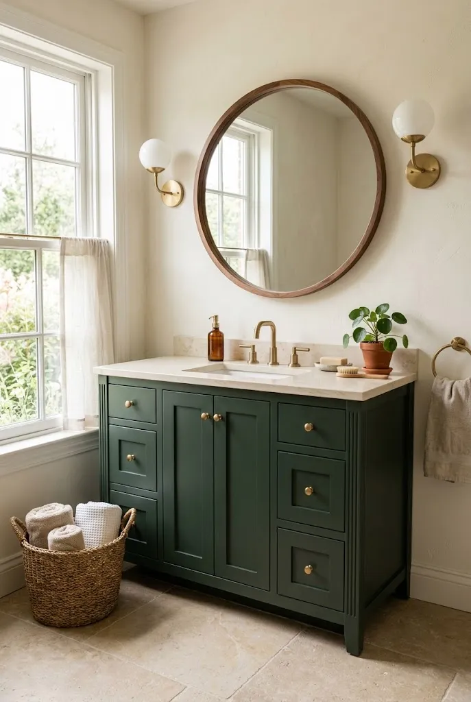 Forest Green Vanity