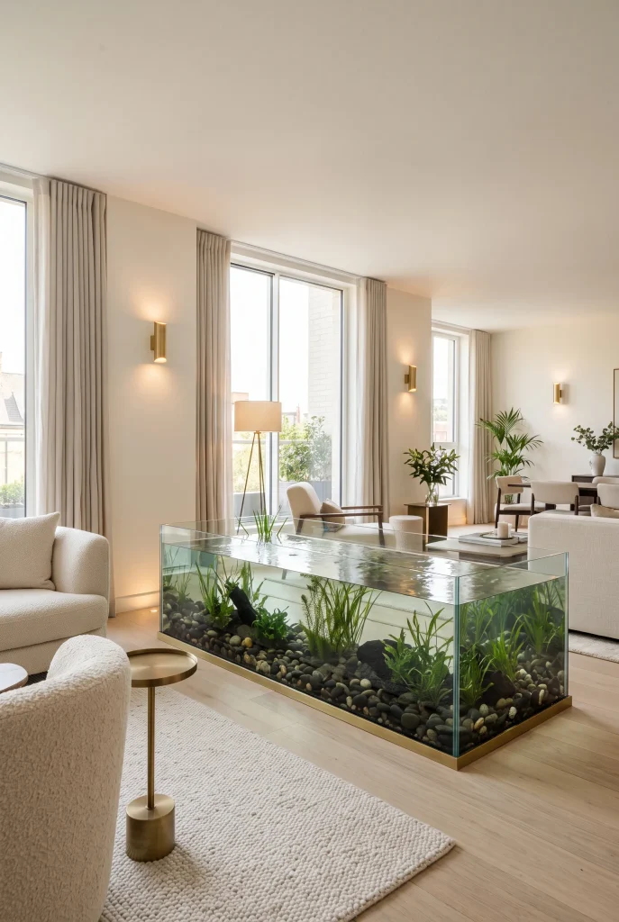 Glass Pond Divider