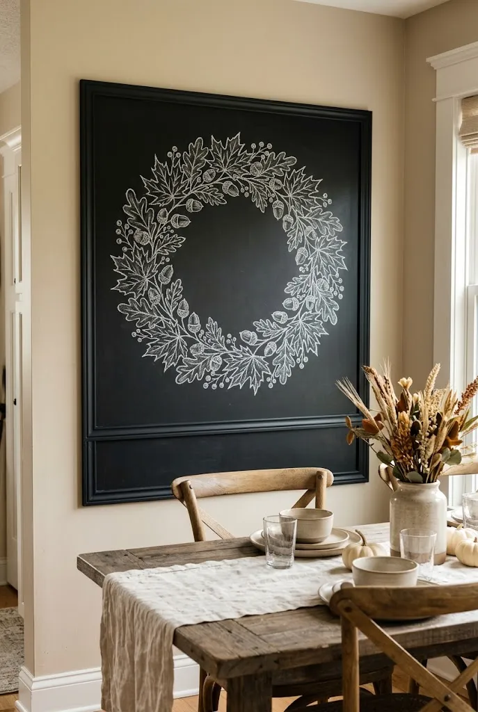 Leaf Wreath Drawing