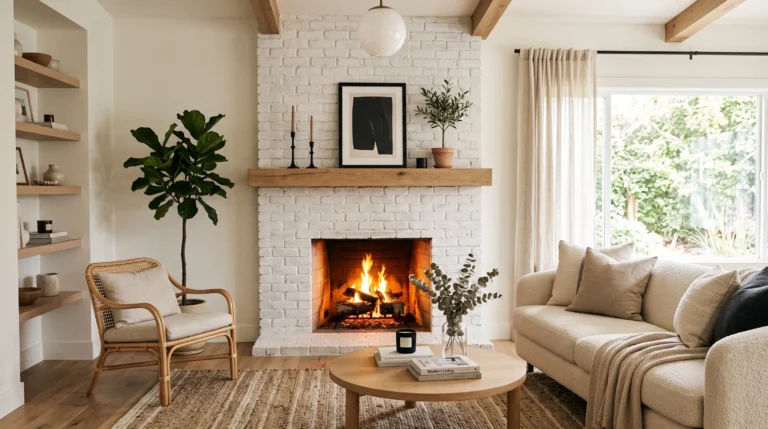 Modern fireplace makeover