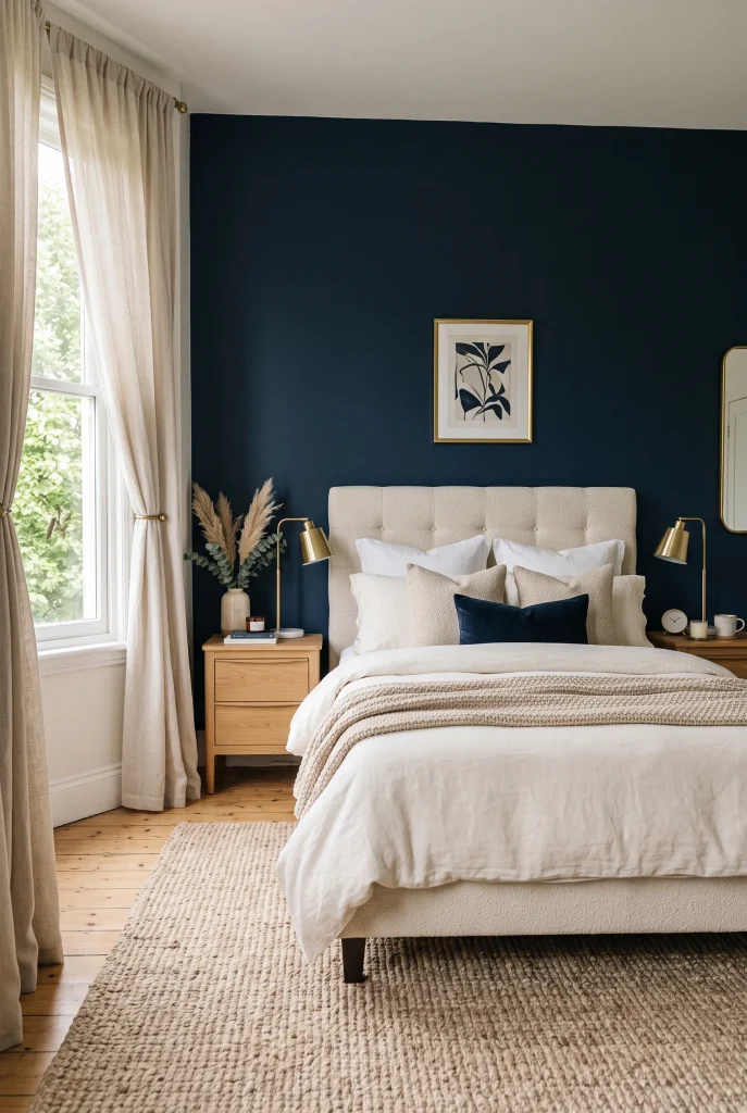 Navy Accent Wall