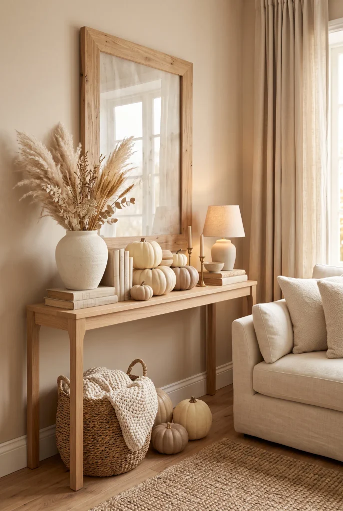 Neutral Pumpkin Decor