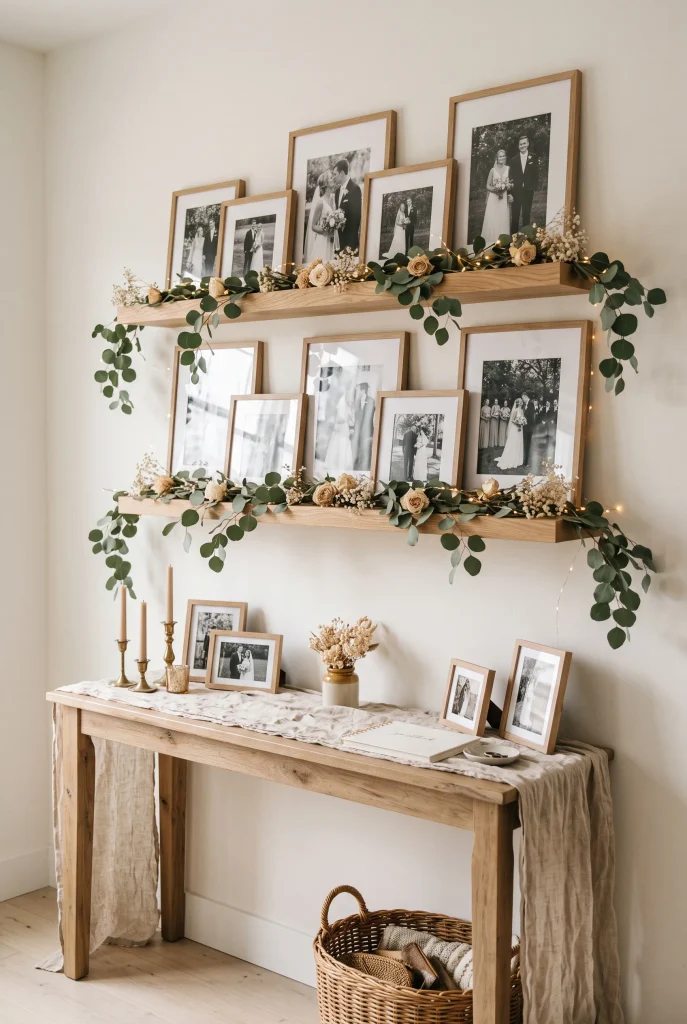 Rustic Wooden Photo Display