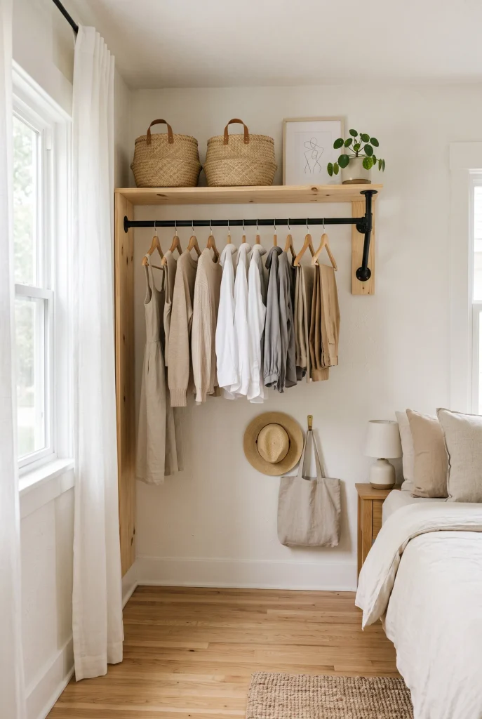 Wall Mounted Clothing Rack