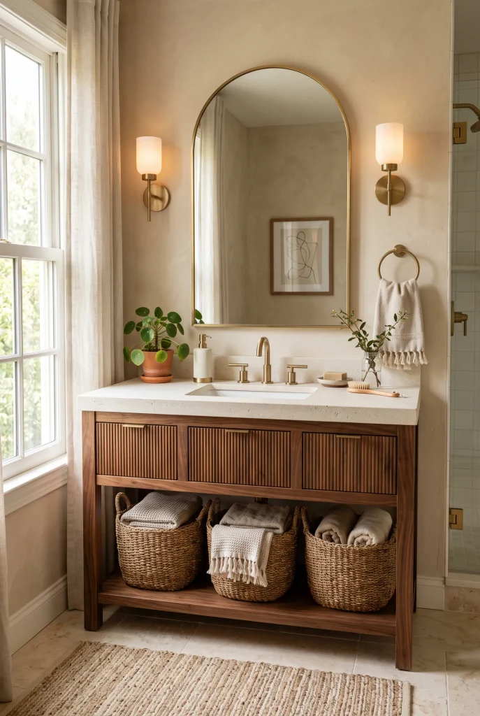 Walnut and Beige