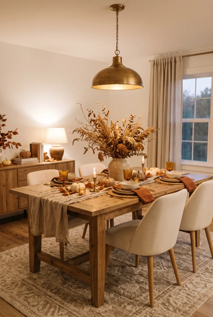 Warm Dining Lighting