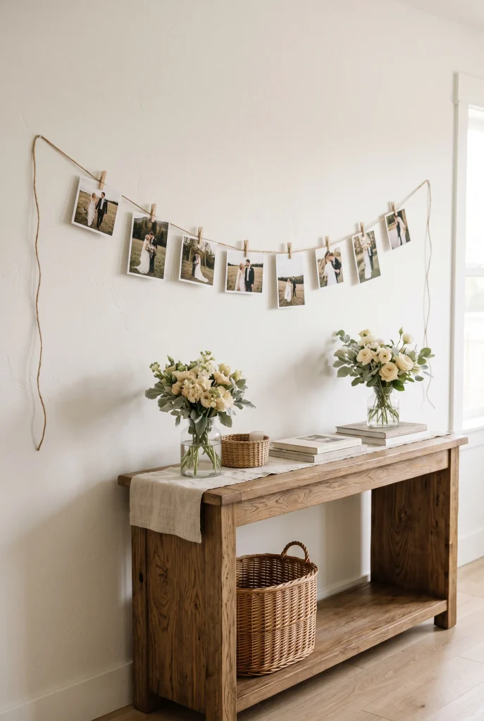 Wedding Photo Clothesline