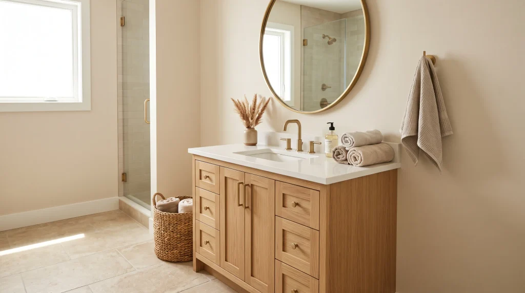 earth tone bathroom color palette