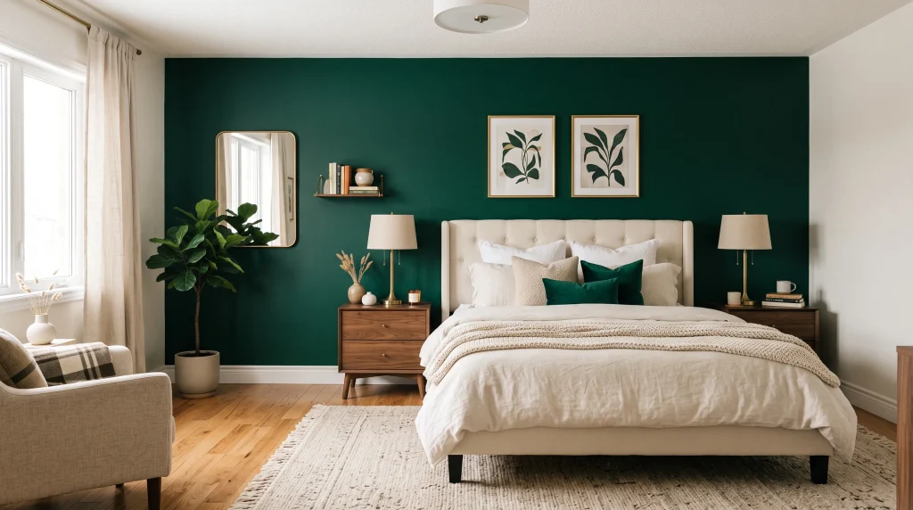 emerald green bedroom ideas